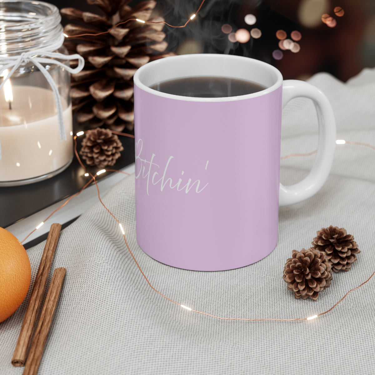 Pretty Bitchin' Mug β 11oz Pastel Pink Ceramic Coffee Cup